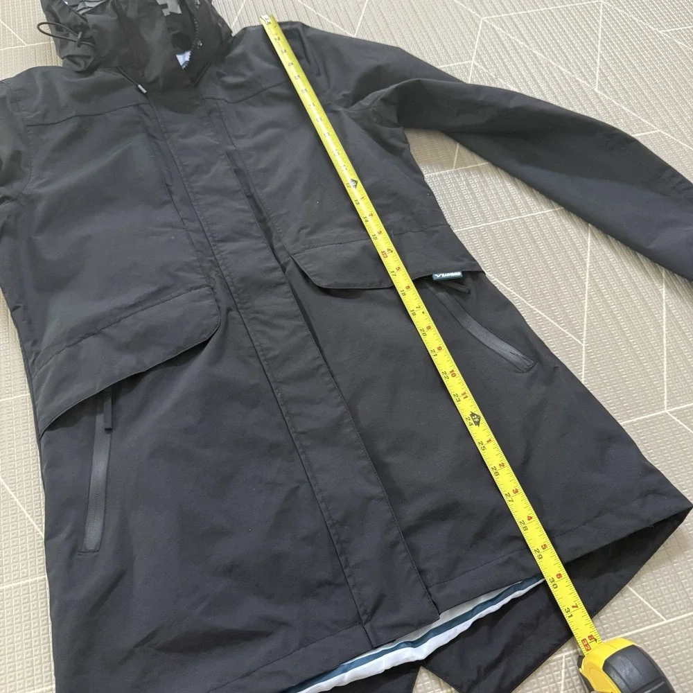 Rainbird Polaris Jacket In Black Size 8 Waterproof Parka Nylon Long Length Lined